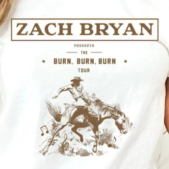 Zach Bryan Burn Burn Burn Tour 2023 Concert T-Shirt, Country Music Fan Tee 141 - Picture 2 of 5